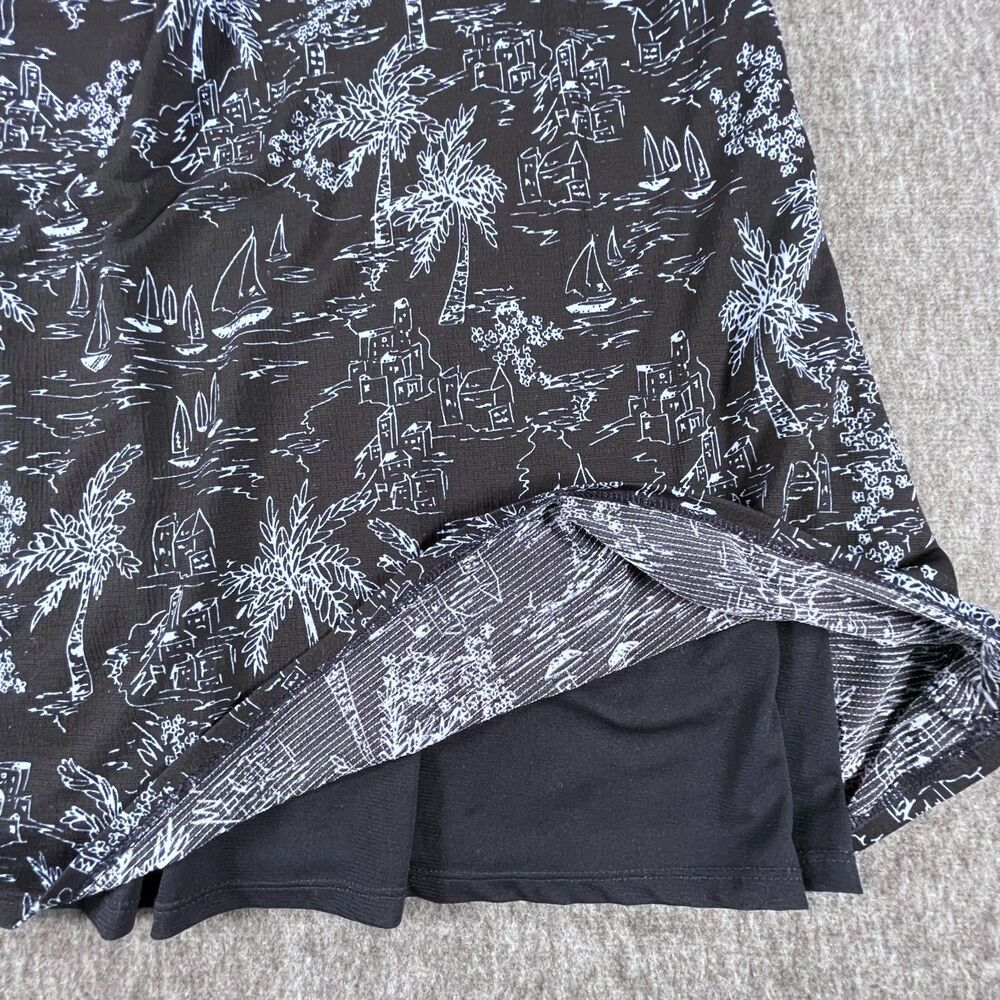 LC Lauren Conrad Toile Sailboat Palm Tree Dress XXL Coastal Resort Beach Summer - Picture 12 of 15